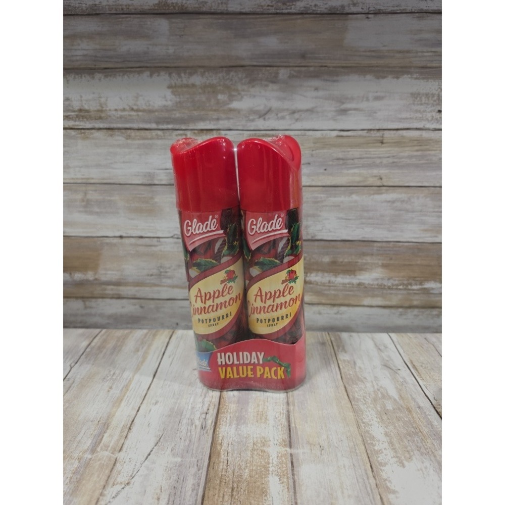 Glade Apple Cinnamon Potpourri Spray Holiday Value Pack 2 Cans 9oz Each New